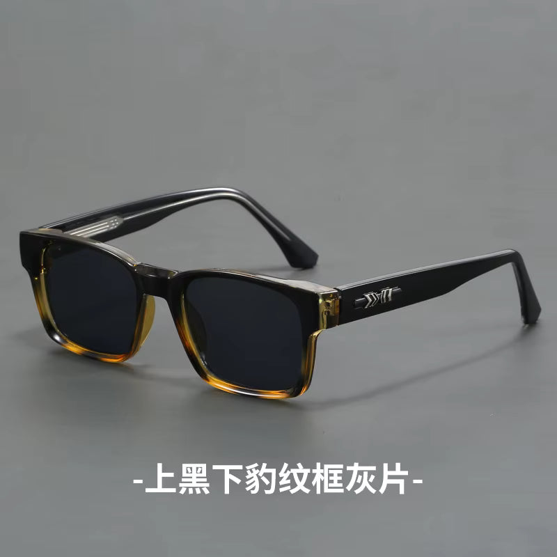 2025 UV400 High Quality Fashion Thick Frame Myopia Glasses Sunglasses New Sunglasses Anti Blue Light Retro Square Sunglasses