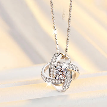 Elegant Sterling Silver Clover Necklace