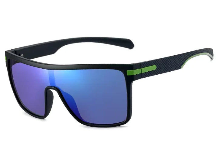 Blue Gradient Polarized Sunglasses with Carbon Fiber