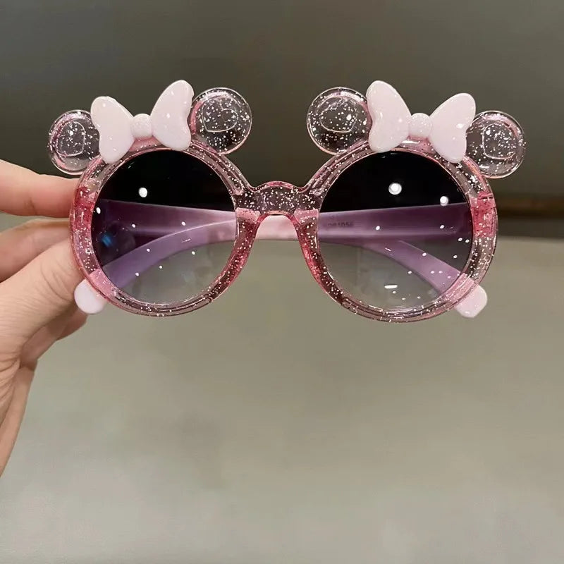 Trendy UV Resistant Kids Sunglasses with White Frame