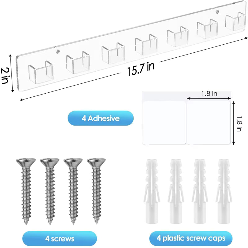 ClearView Wall Glasses Rack – Acrylic Eyewear Display Organizer