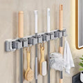 Self-Adhesive Metal Mop & Broom Organizer