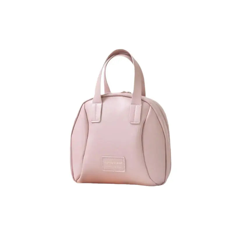 Stylish Fashion Women's PU Double Handle Letter Cosmetic Bag Zipper