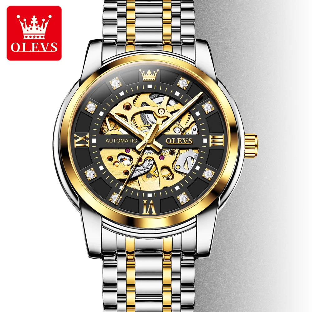 OLEVS Diamond Stainless Steel Men's Watch
