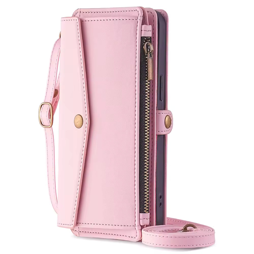 PU Leather Zipper Wallet Case