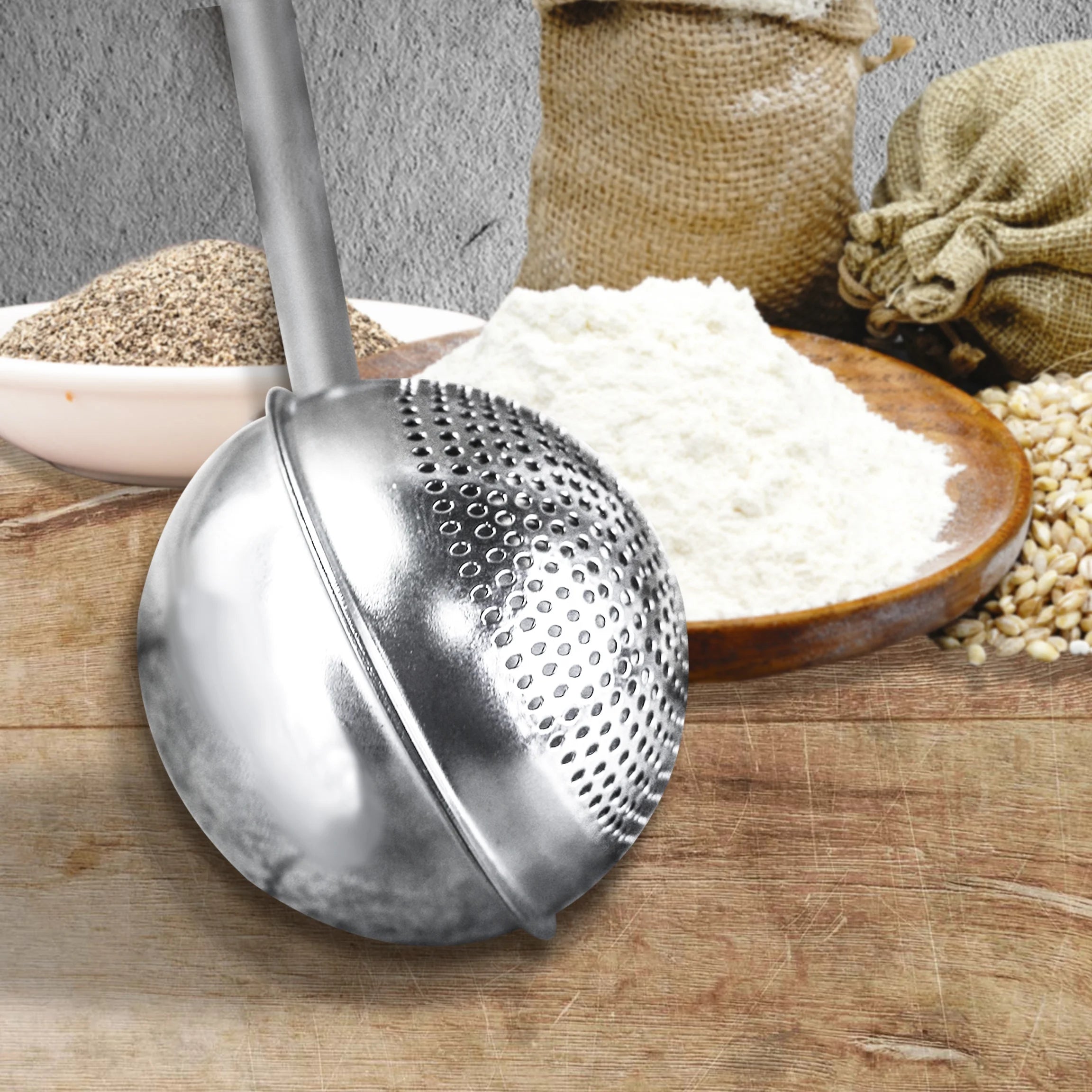 Hot Sell 304 Stainless Steel Bakeware Fowder Filter Sugar Cocoa