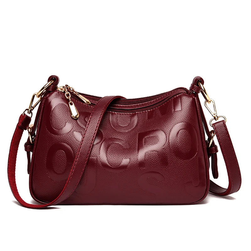 Luxury Ladies Designer Handbags Popular Crossbody with Embossed