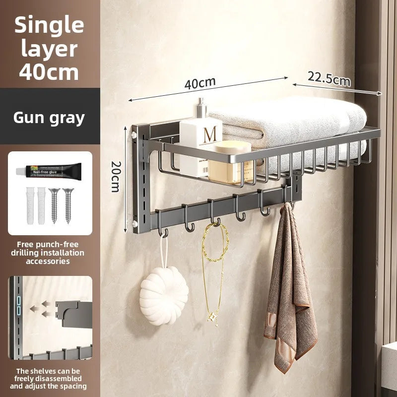 Luxury Bamboo Bathroom Cabinet - Space-Saving & No-Drill