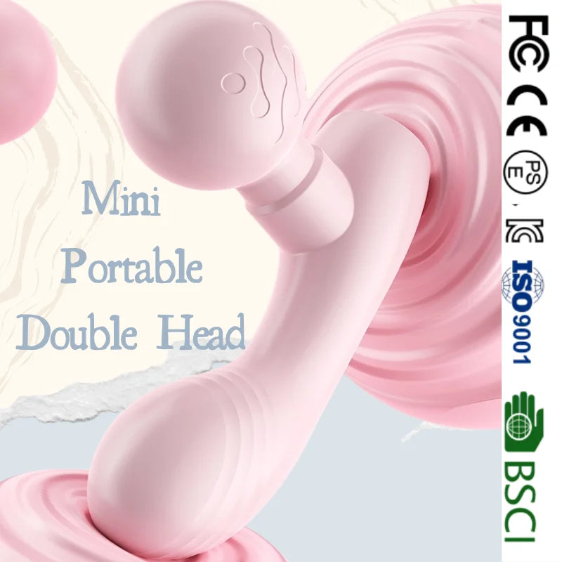 Mini Massage Gun Portable Deep Tissue Muscle Massager Double Head
