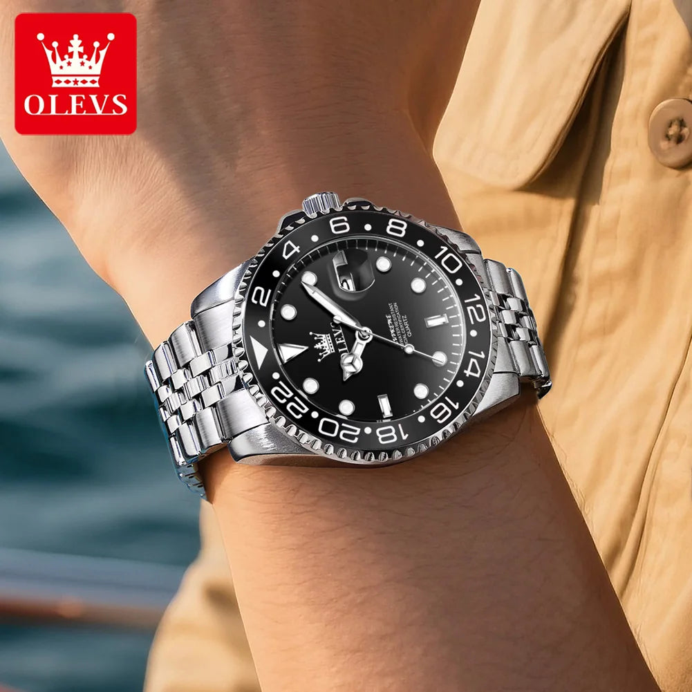 OLEVS Luxury Waterproof Quartz Sports Watch