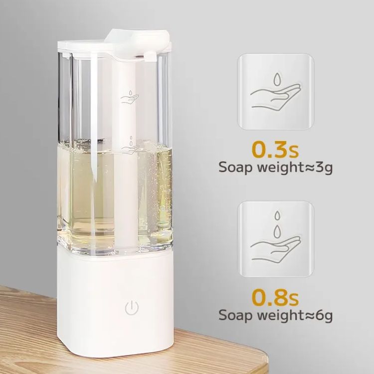 Touchless Rechargeable Soap Dispenser 550ml – Automatic Pump for Dish Soap, Body Wash & Shampoo