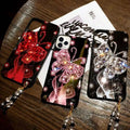 Luxury Pink Glitter Rhinestone Butterfly iPhone Case🦋
