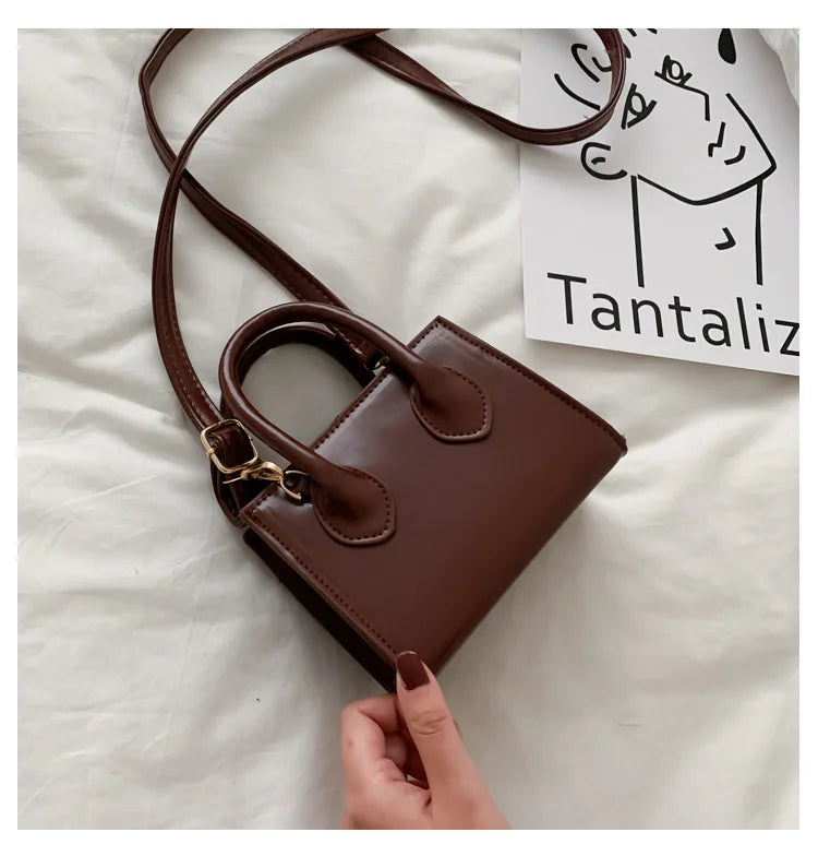 Fashion Women's Small Crossbody Bag PU Leather Messenger Bags Zipper