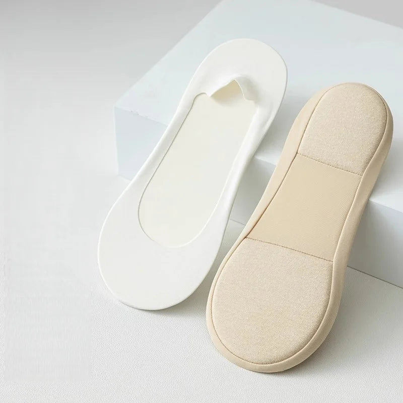 Non Slip Seamless No Show Socks Cushion Sole Sweat