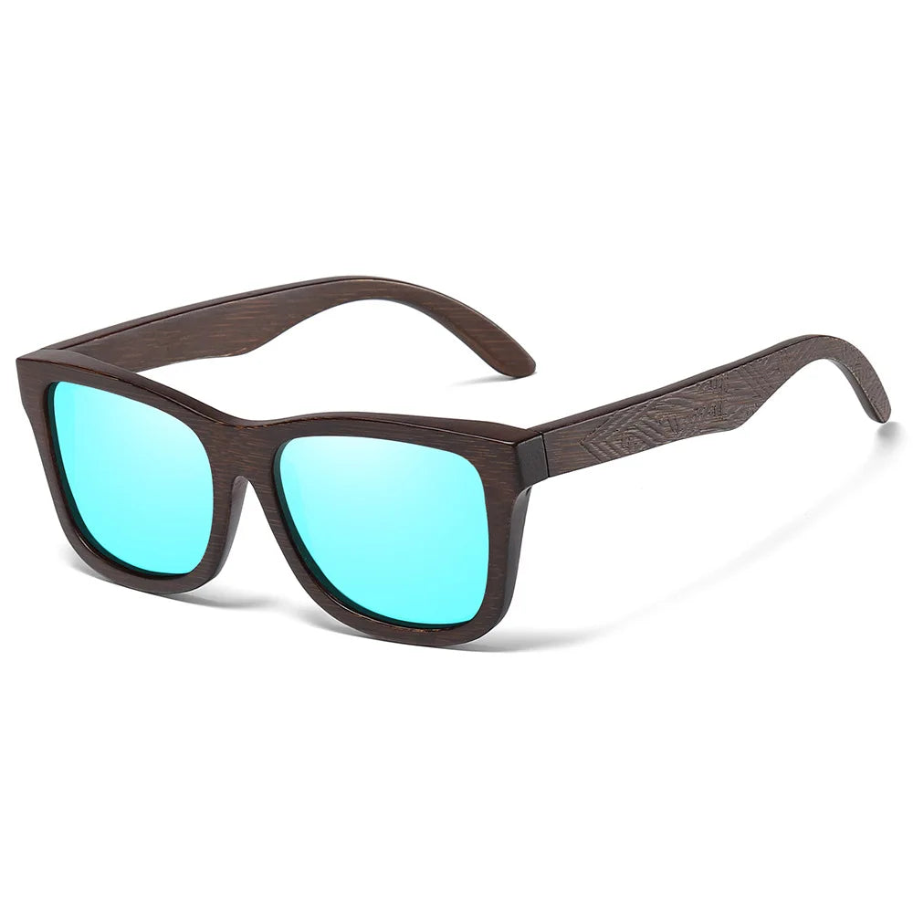 Custom Logo Wood Frame Polarized Sunglasses