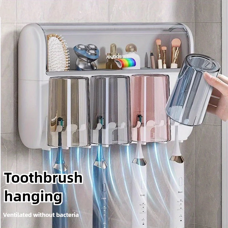 Automatic Toothpaste Dispenser Set with 8 Brush Slots