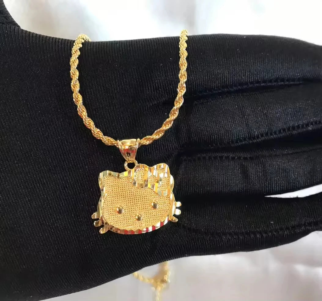 18k Gold Plated Cat Necklace