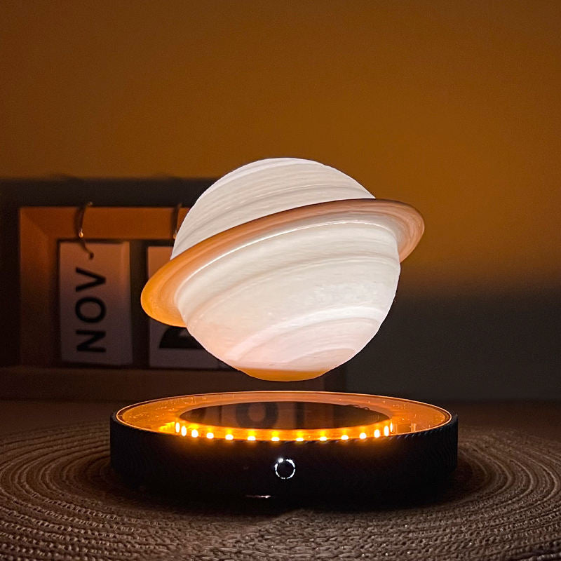 HCNT Magnetic Levitation 3D Saturn Lamp – Floating LED Night Light Desk Lamp Personalized Gift