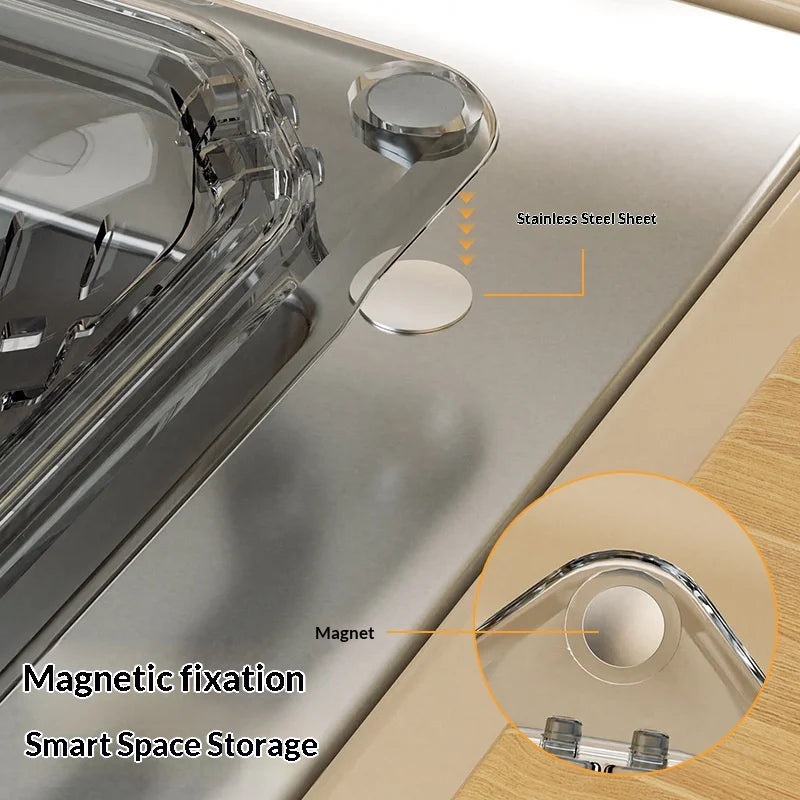 Magnetic Draining Triangular Kitchen Sink Filter, Household Food