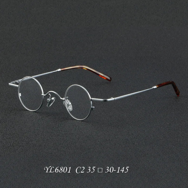 Vintage Circle Frame Pure Titanium Eyeglasses