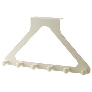 Foldable 6-Hook Non-Drilling Bathroom Rack