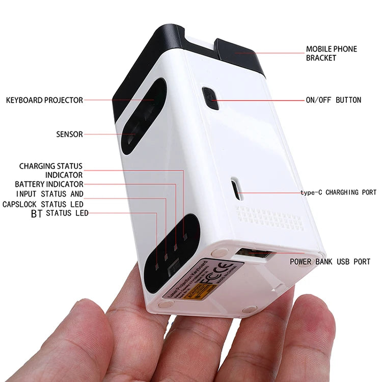 Wireless Virtual Laser Keyboard Rechargeable