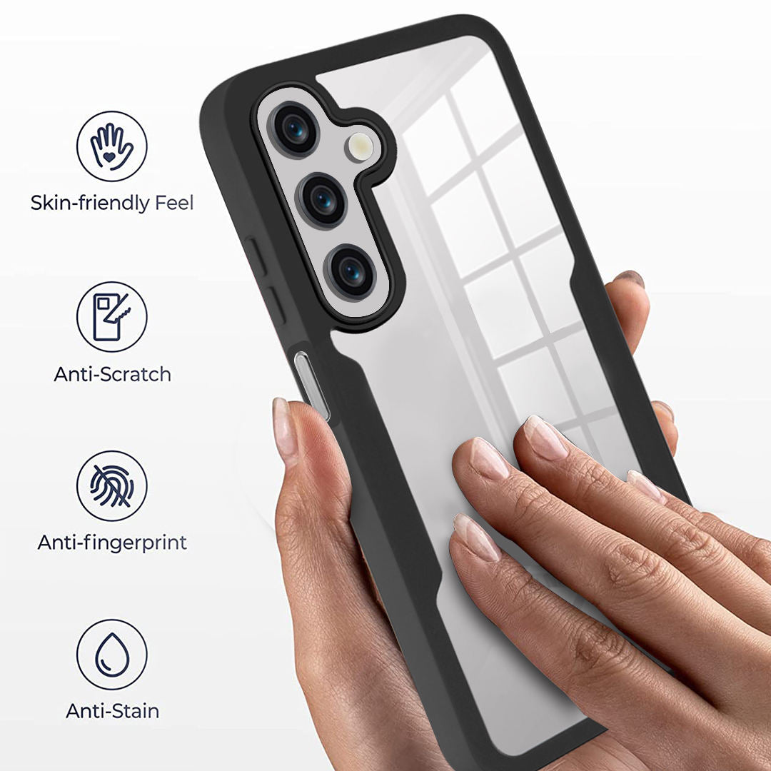 360° Full Protection Front & Back Phone Case for Samsung – Shockproof Transparent Cover