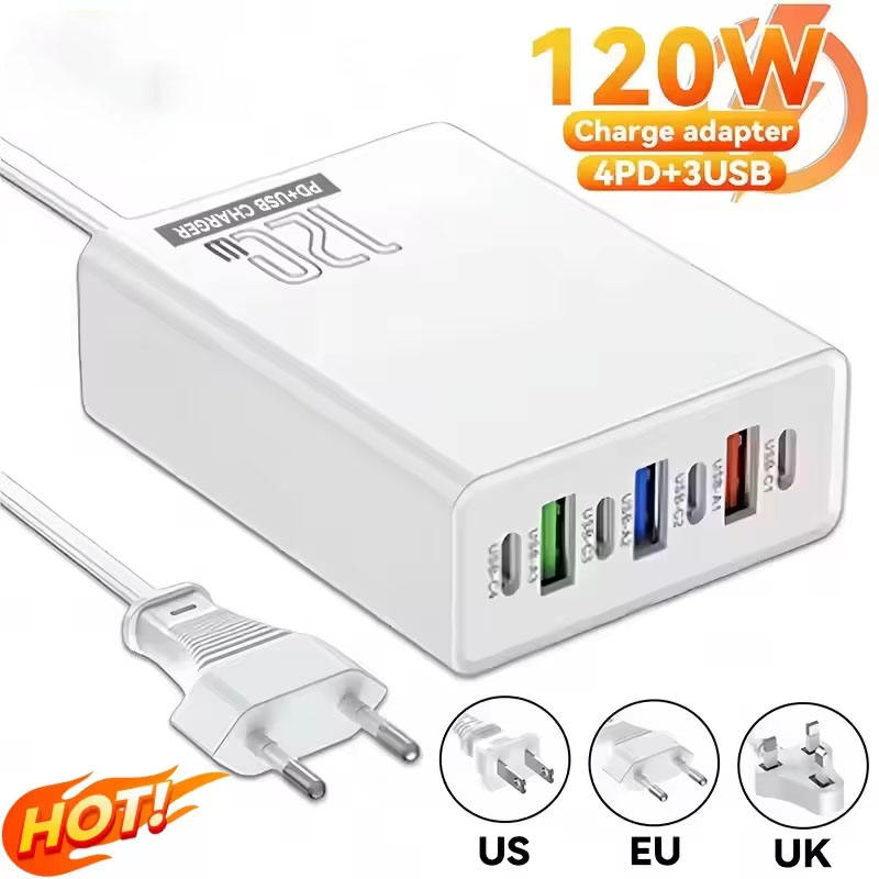 120W Multiport Fast Charger Adapter