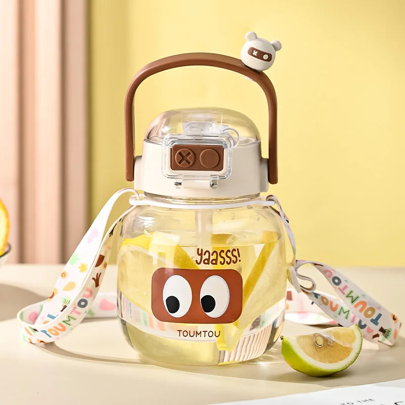 High-Appearance PC Water Bottle Cartoon Dual-Use Kettle Boys & Girls