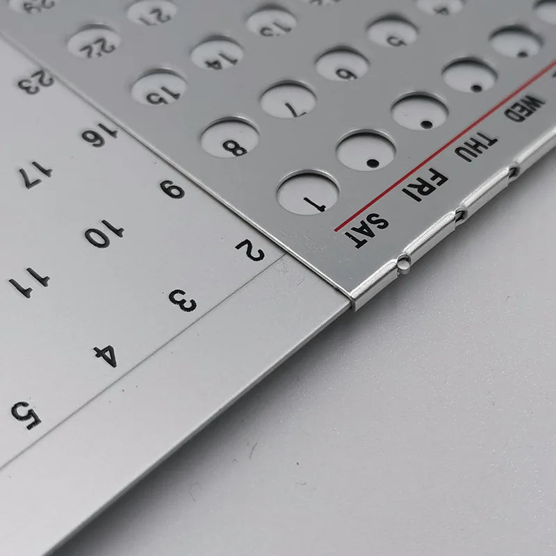Mini Aluminium Perpetual Calendar for Tables Office Gifts Promotions Displays