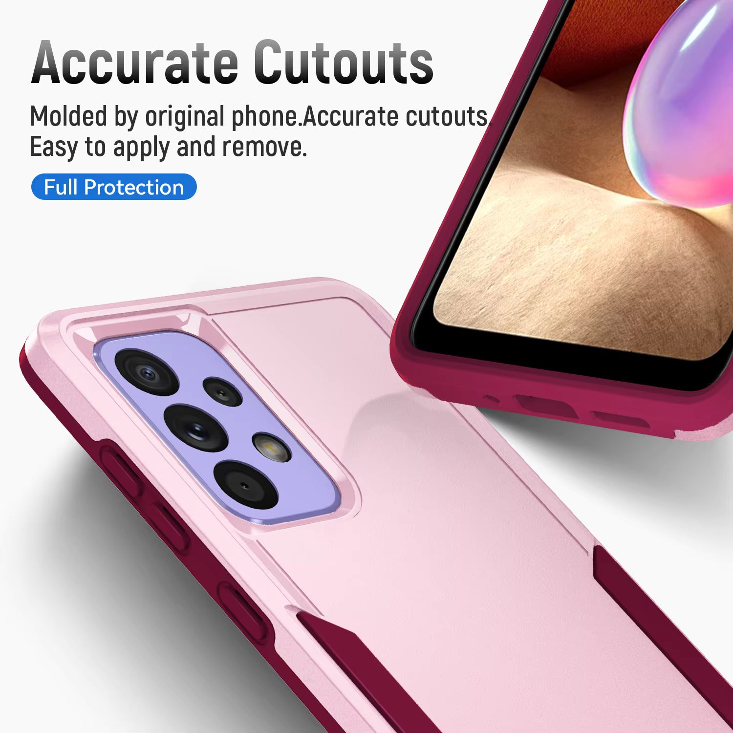 Anti-Drop Hard Back Protective Case for Samsung – Shockproof Slim Phone Cover