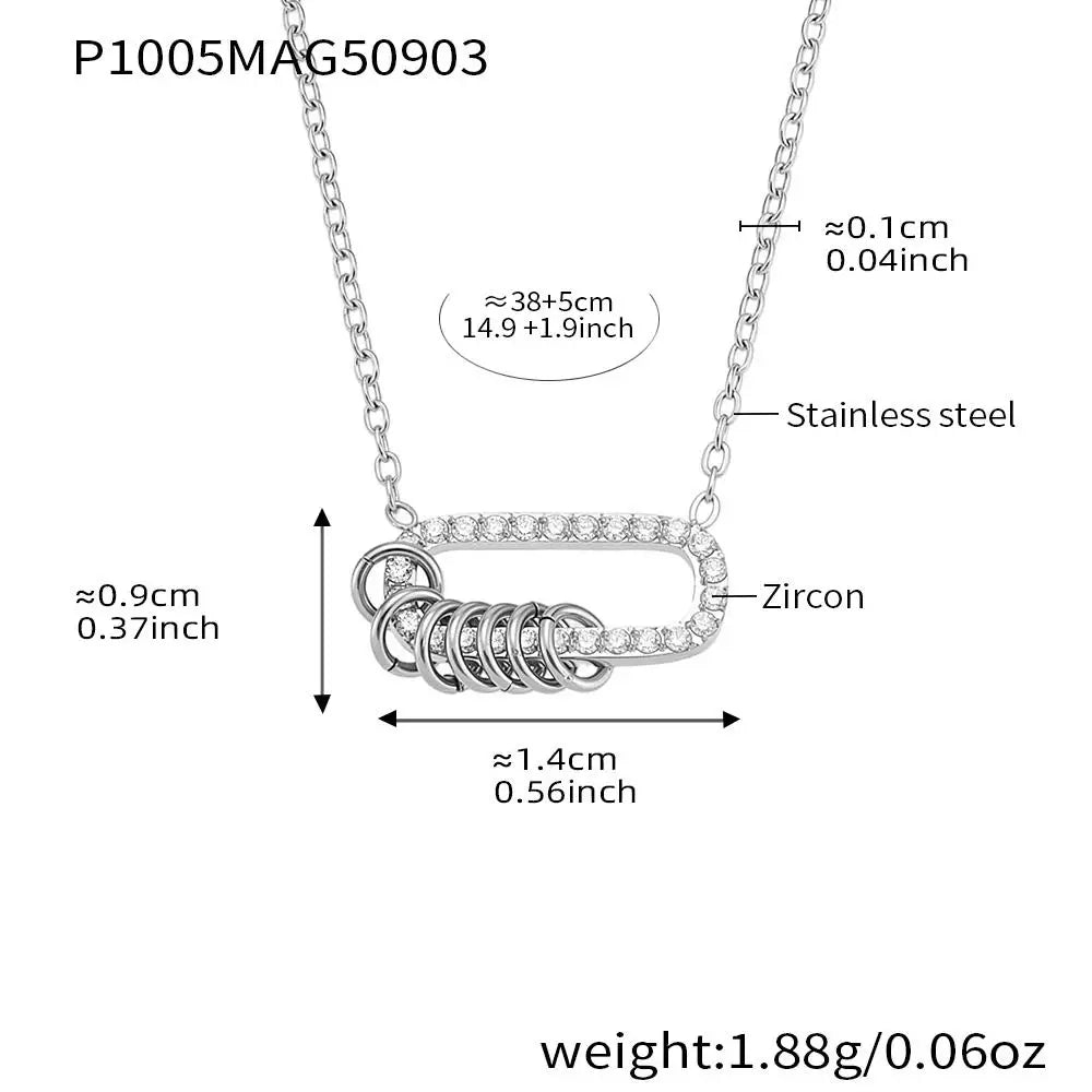 18K Gold Plated Zircon Pendant Necklace