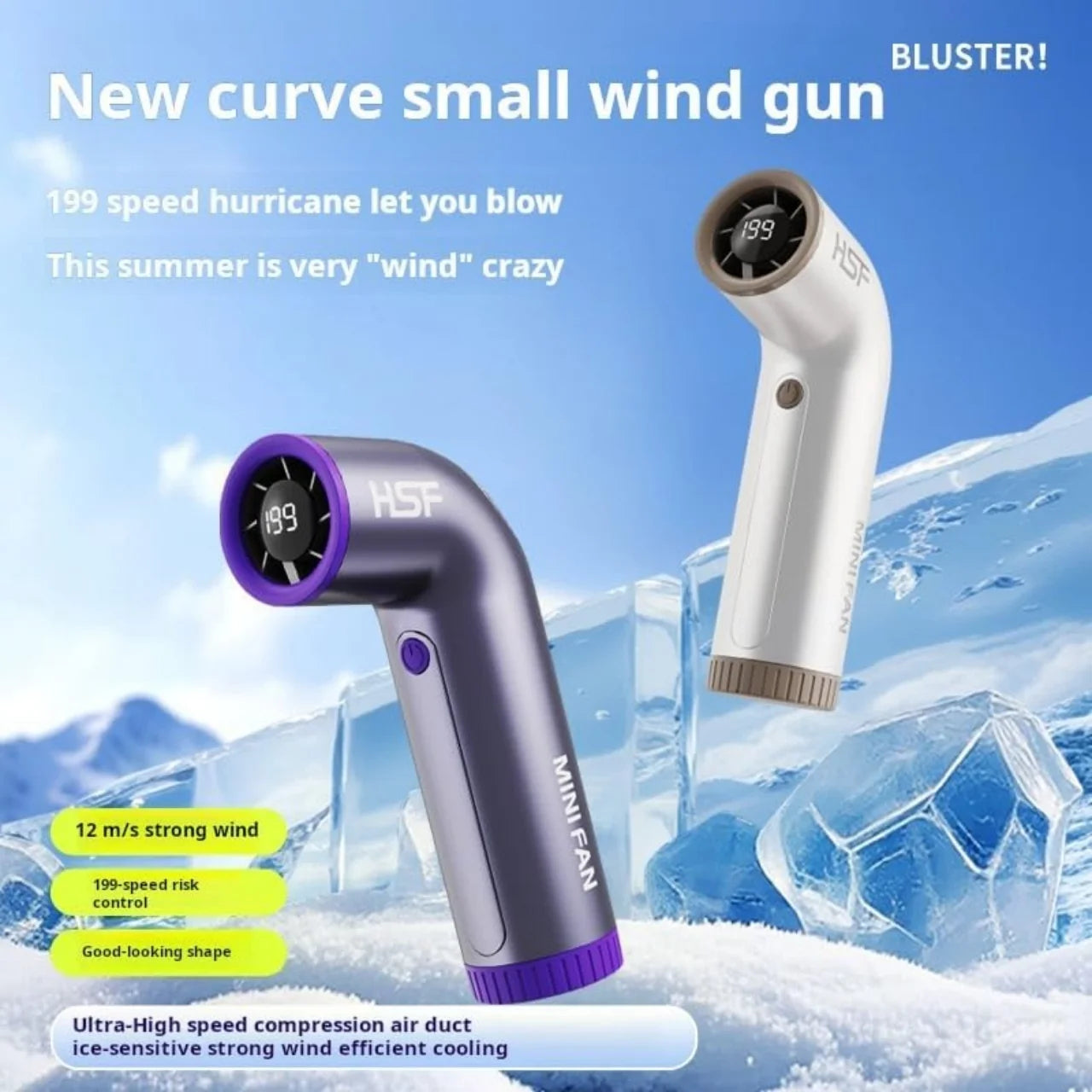 Treading 2026 Portable Mini Turbo Fan High-Speed Rechargeable