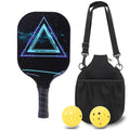 Black Women's Quilted Triangle Pickleball Backpack Crossbody Sling