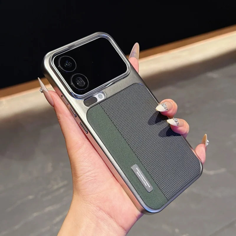 Business Ultra Thin Electroplating Leather Phone Case for Xiaomi