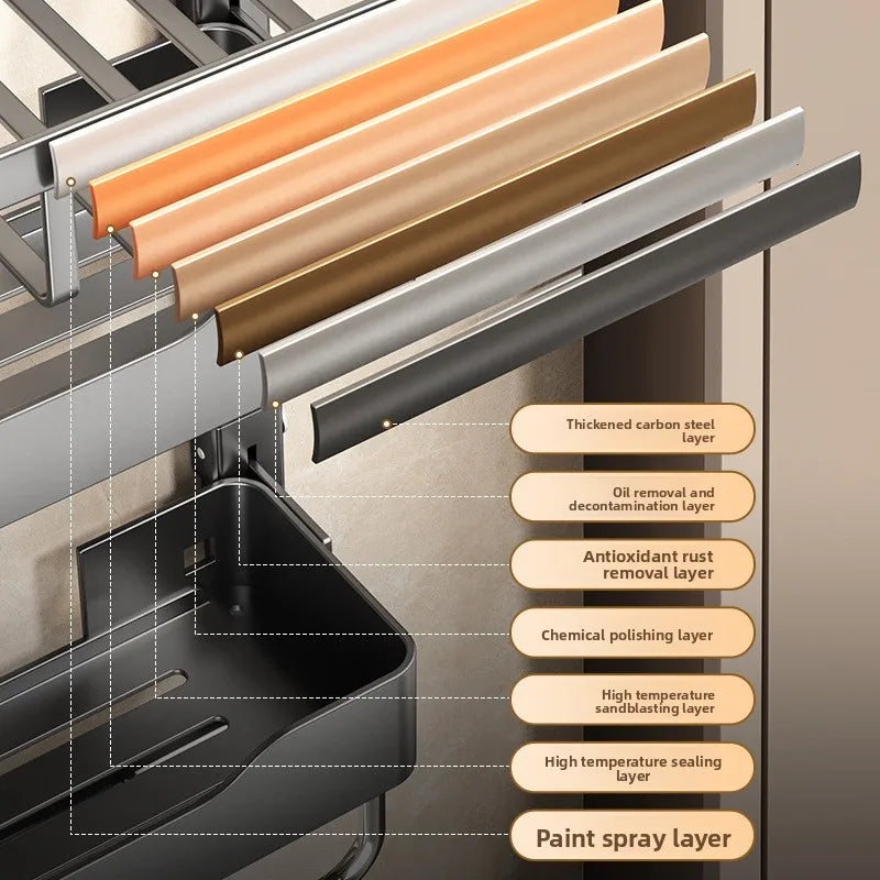 Luxury Bamboo Bathroom Cabinet - Space-Saving & No-Drill