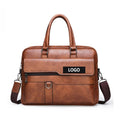 Business Man Handbag Fashion PU Leather Laptop Shoulder Bag