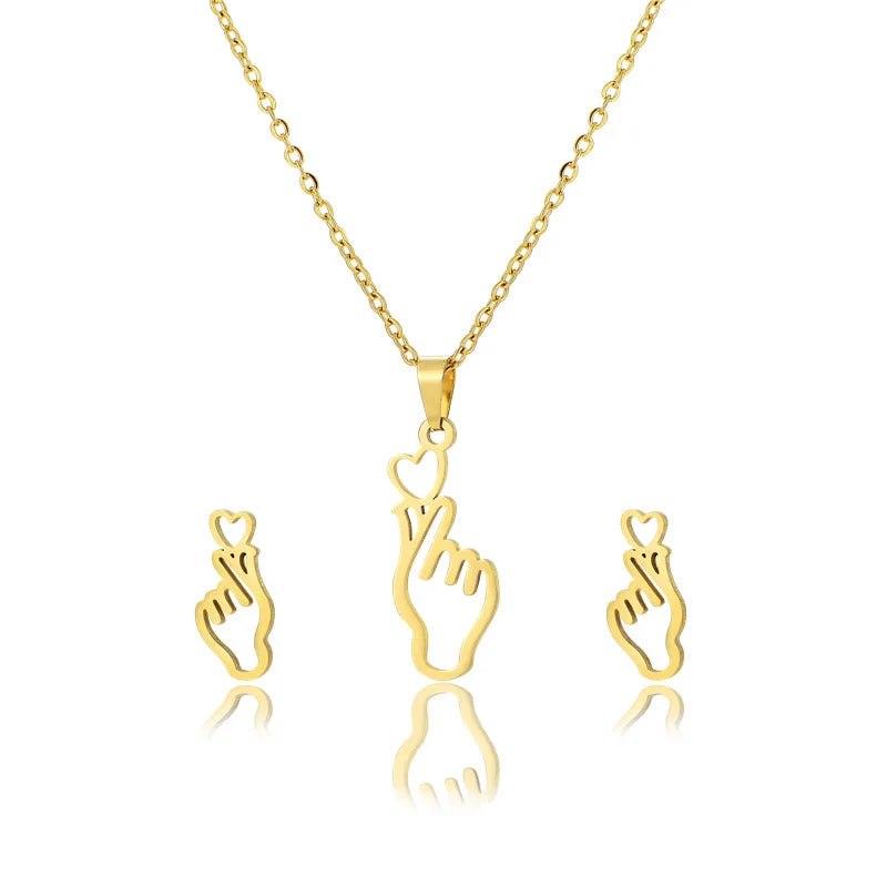 Luxury Stainless Steel Jewelry Set for Women
