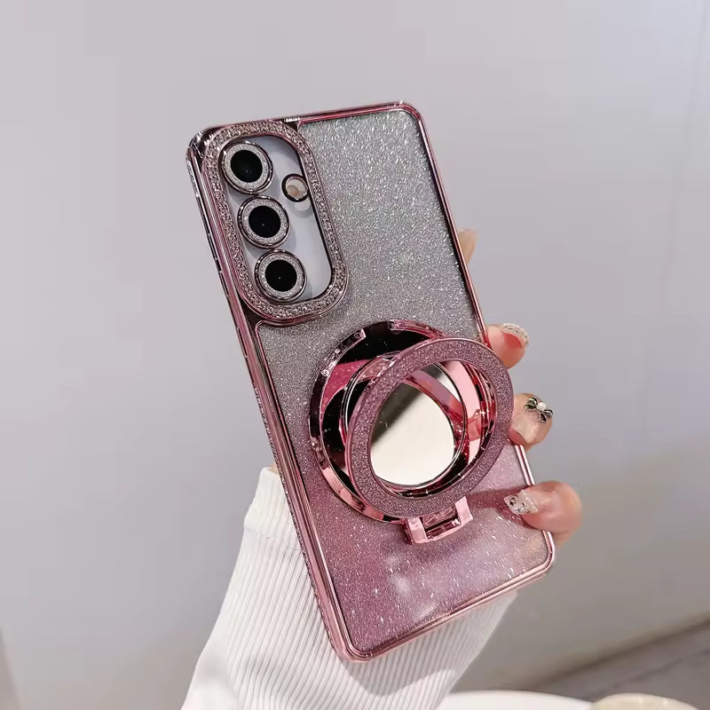 Bling Chrome Kickstand Sparkling Case – Soft Cover