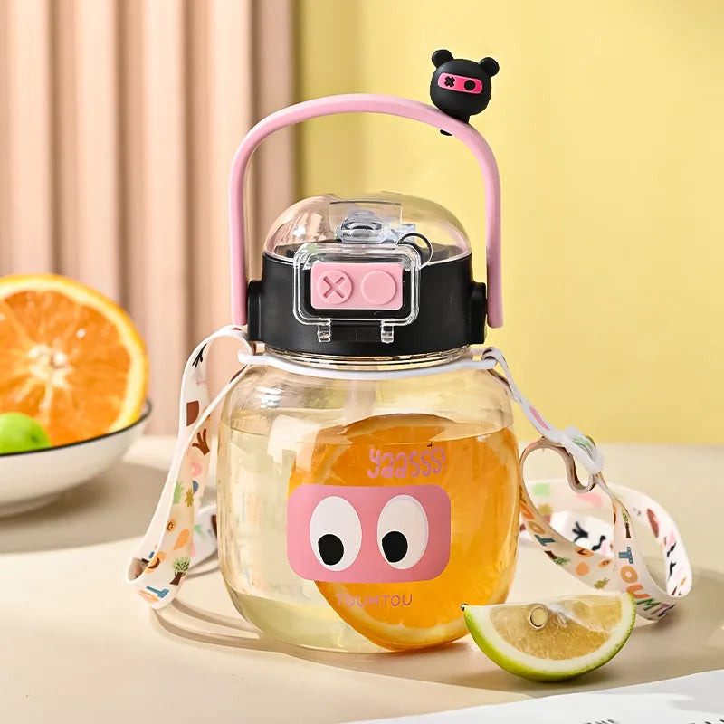 High-Appearance PC Water Bottle Cartoon Dual-Use Kettle Boys & Girls