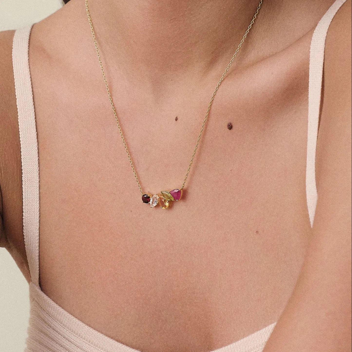Elegant Zircon Stainless Steel Necklace
