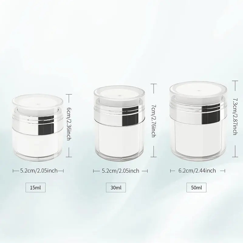 Plastic Cosmetic Packaging Empty Round Acrylic Airless Pump Jar