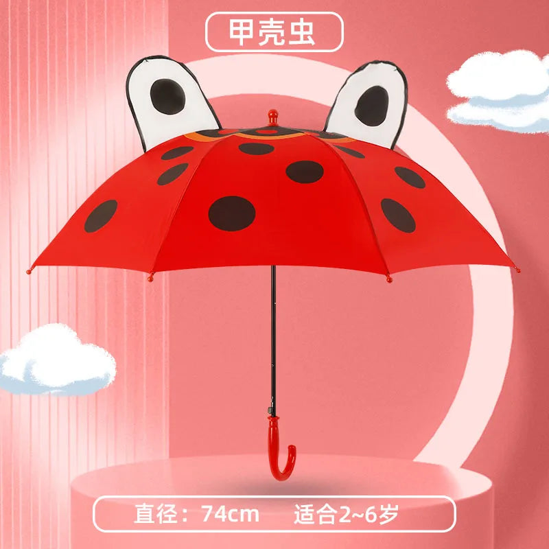 Cartoon Children's Straight Umbrella with Ears Cute Design