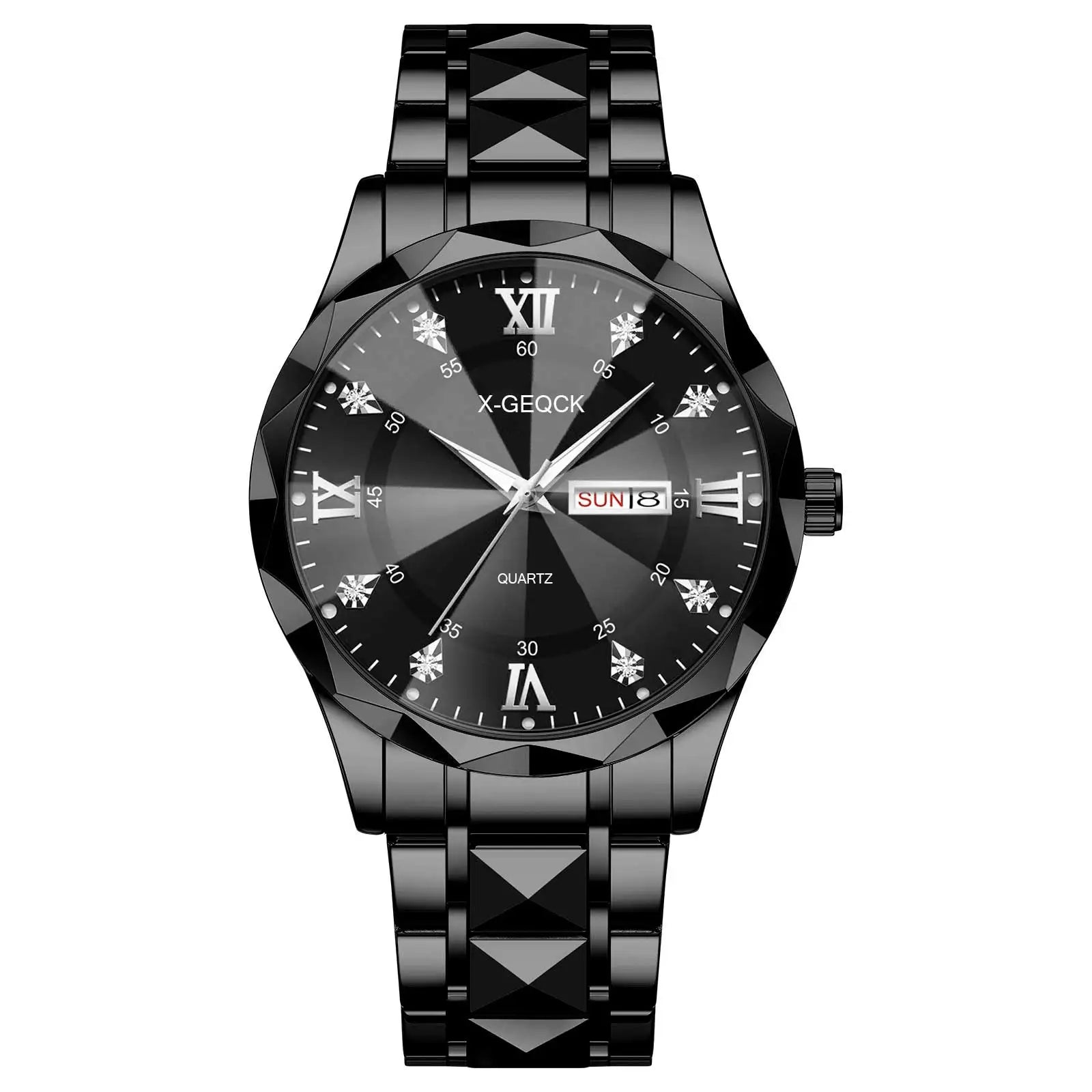 Men's Quartz Watch with Stainless Steel Band