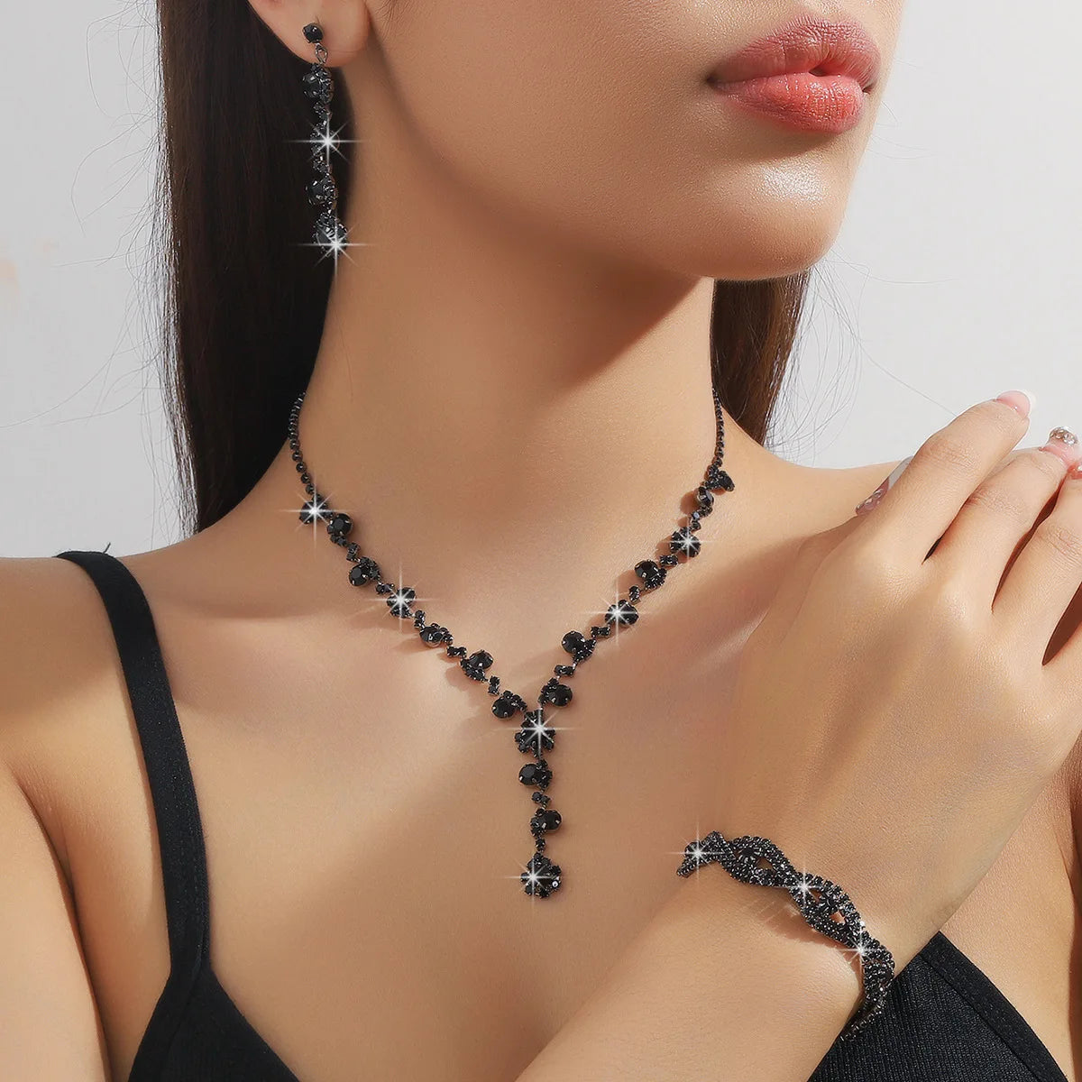 Luxury Bridal Crystal Rhinestone Jewelry Set