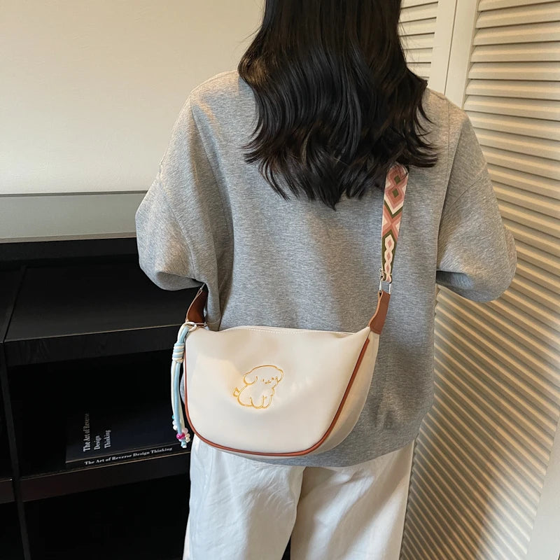 PU Leather Crossbody Bag for Women Cute Puppy Print