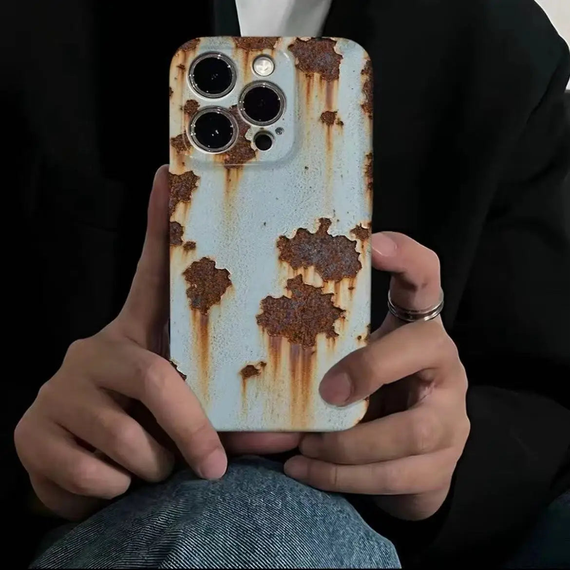 Heat Transfer Rusty Fleece Shell Style Film Hard Phone Shell Case for iphone