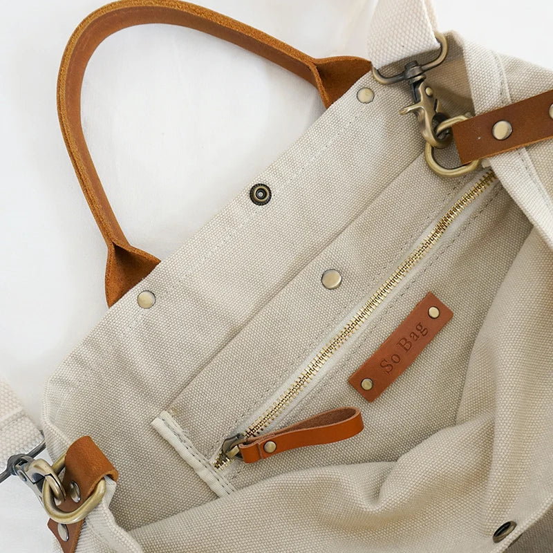Trendy Canvas Tote & Shoulder Bag for Women