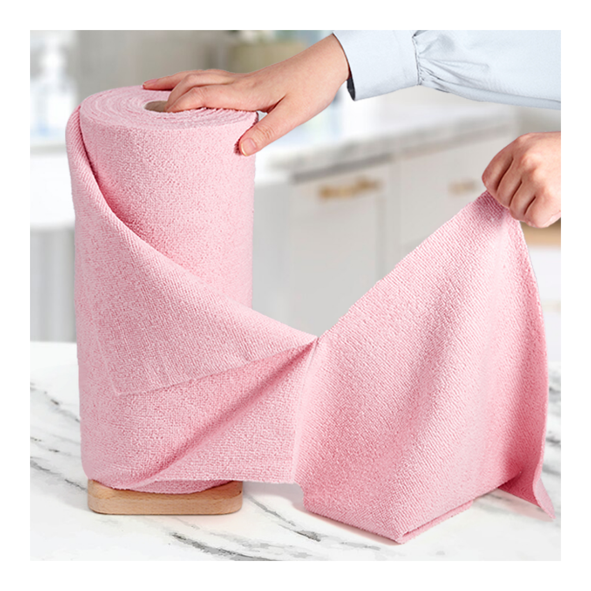 Washable Reusable Microfiber Towel Roll – 25×25cm Tear-Away Cleaning Cloth for Home & Car