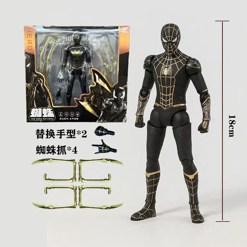 Spider-Man Black Gold Venom Action Figure for Toddlers